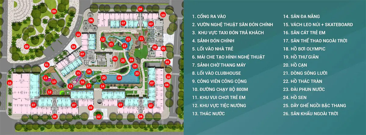 Hệ thống 50 tiện ích nội khu Dự án Căn hộ West Gate Bình Chánh